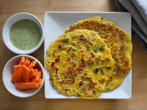 Nutritious Healthy Moong Dal Cheela (Pan Cakes) - FoodQuench